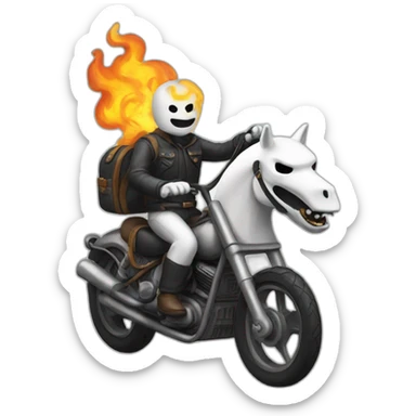 Ghosts rider fire sticker