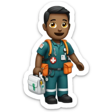 paramedic with a medic bag sticker