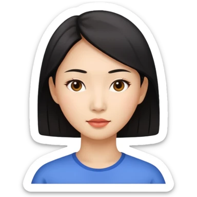 asian woman sticker