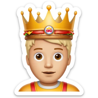 Burger King Crown guy meme sticker