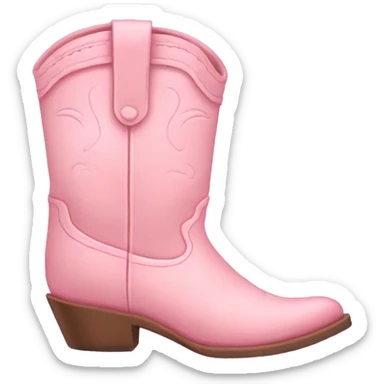 pastel pink cowgirl boots sticker