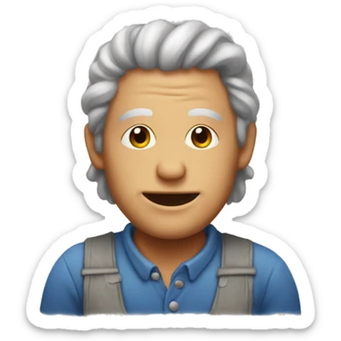 a dyeing man sticker