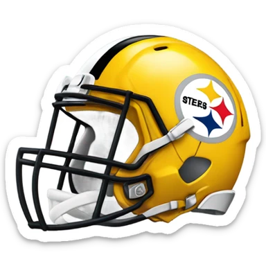 Steelers helmet with logo sticker
