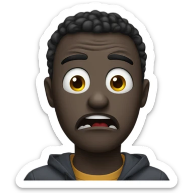 scared and confuse person sticker