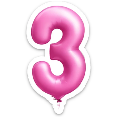 pink-balloon-shaped-like-number-6 sticker