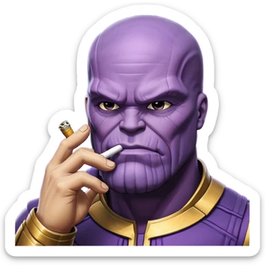 Thanos smoking sticker