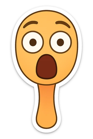 Edit the image so the head emerging from the toilet has a surprised expression with wide eyes and open mouth in emoji style. Keep the background transparent. sticker