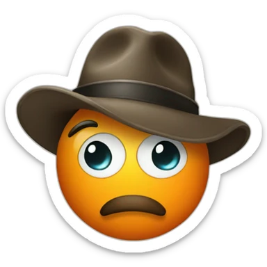 mandarine with detective hat sticker