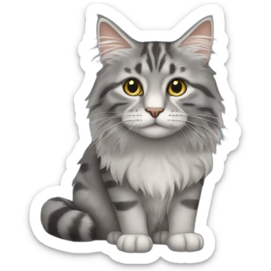 norwegian-forest-cat-blue-tabby sticker