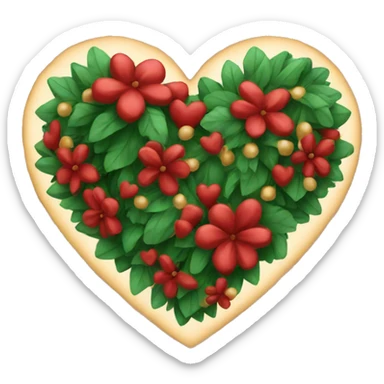 Heart emoji but Christmas theme  sticker