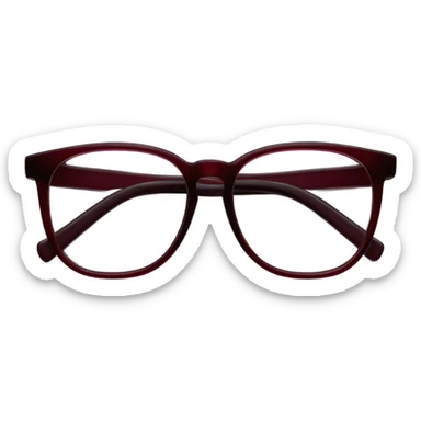 Burgundy glasses without face sticker