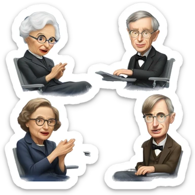 Helen Keller versus Stephen Hawking sticker