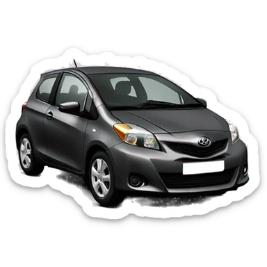 Toyota yaris 2009 hatchback dark gray sticker