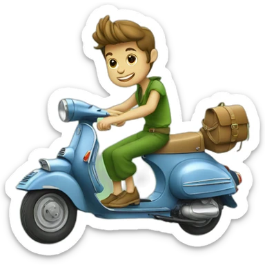 vespa peter pan sticker