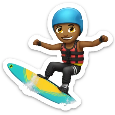 Wakeboarder sticker