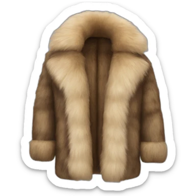 Fur coat sticker