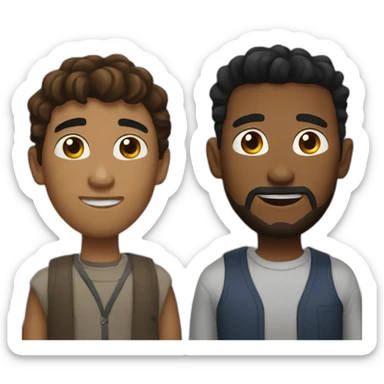 Lights and Chandler  sticker