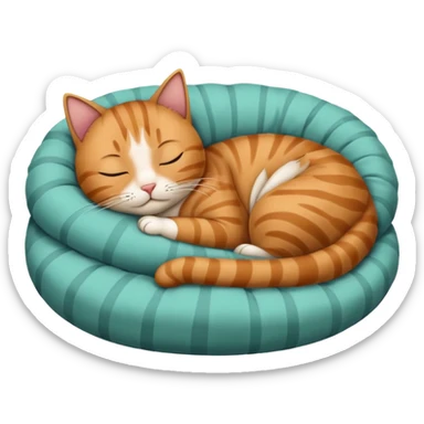 Cat going to bed sticker