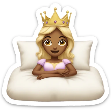 Princess laying on a pillow sticker