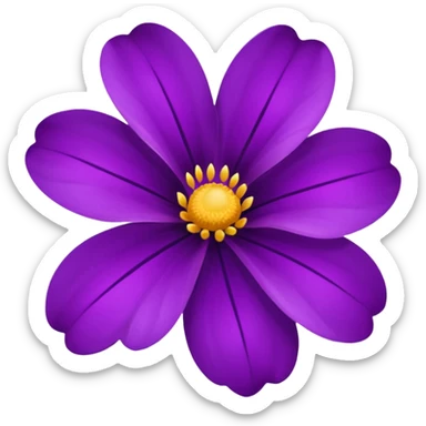 purple flower sticker