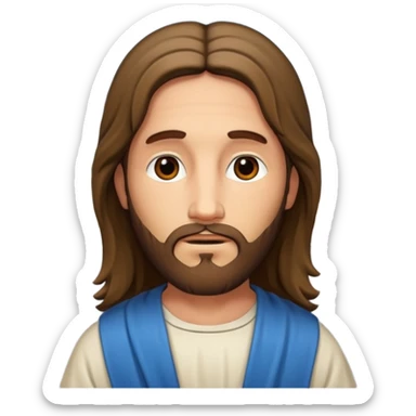 Jesus helping someone in need on a city sidewalk sticker