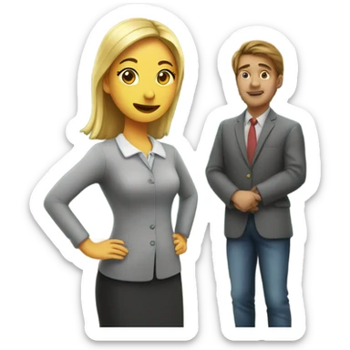 Girl teacher with a chalk board in the back sticker