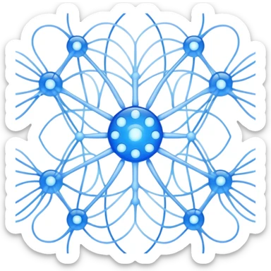 neural network pattern representing artificial intelligence sticker