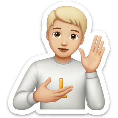 tell hand making L sticker