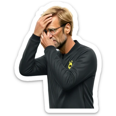 Jurgen Klopp facepalm emoji sticker