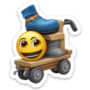 Un patín con cuatro ruedas y las ruedas están envueltas de truenos y llamas  sticker