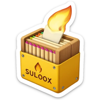 matches in matchbox sticker