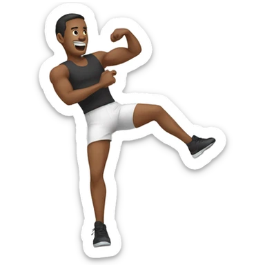 Beat the leg man sticker