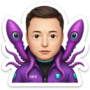Elon musk in squid games contestant uniform  sticker