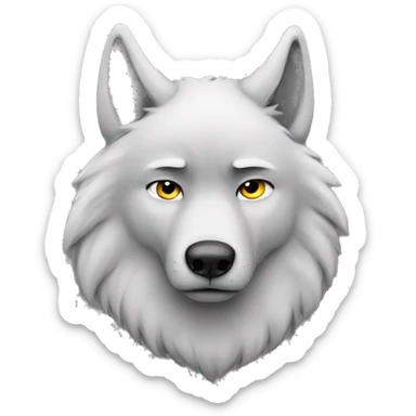 sad wolf sticker