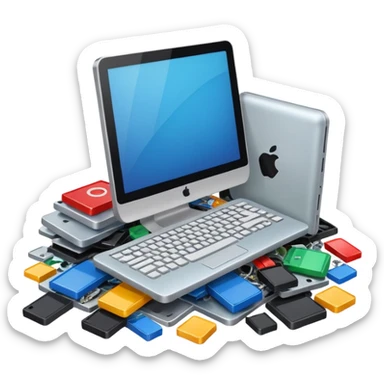 Computer rubbish ideas sticker