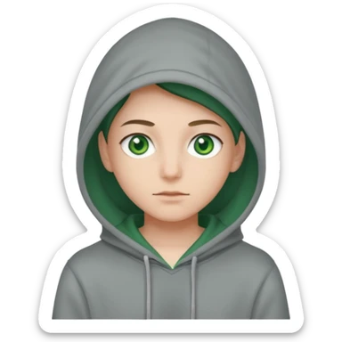 Rubio ojos verdes sudadera sticker