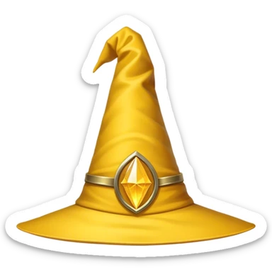 yellow wizard hat perspective sticker