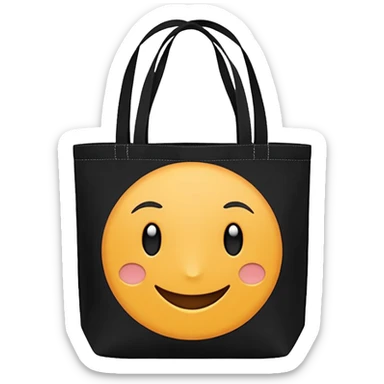 Reusable Black Tote Bag sticker