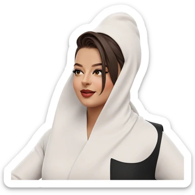 blurry beauty portrait of girl sticker