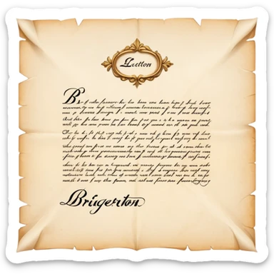 bridgerton letter sticker