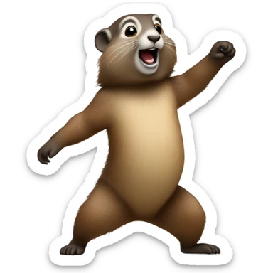 Marmotte dancing sticker