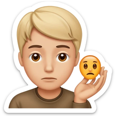 thinking or trying to remember sticker