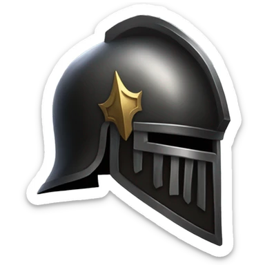 A buff black knight full helm sticker