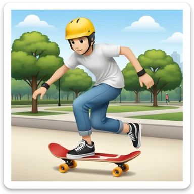 skateboarding at a park sticker