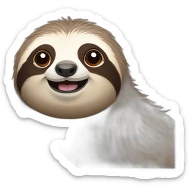 sloth with otter cute faces sticker