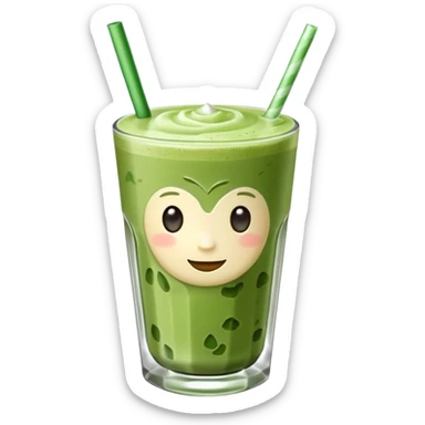 Matcha ice latte sticker