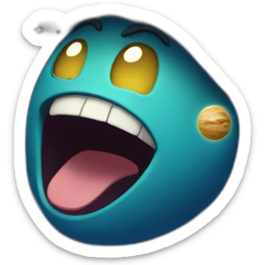 Universe in open mouth sticker