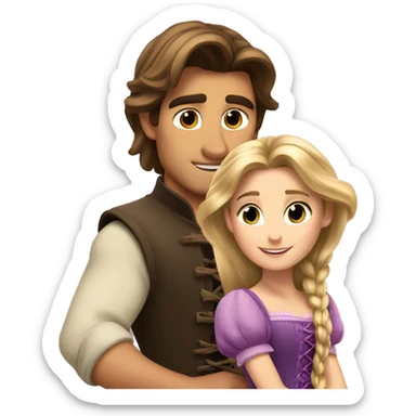 Rapunzel and Flynn  sticker