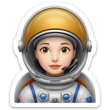 cosmonaut woman sticker