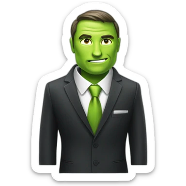 NVIDIA logo in a suit sticker